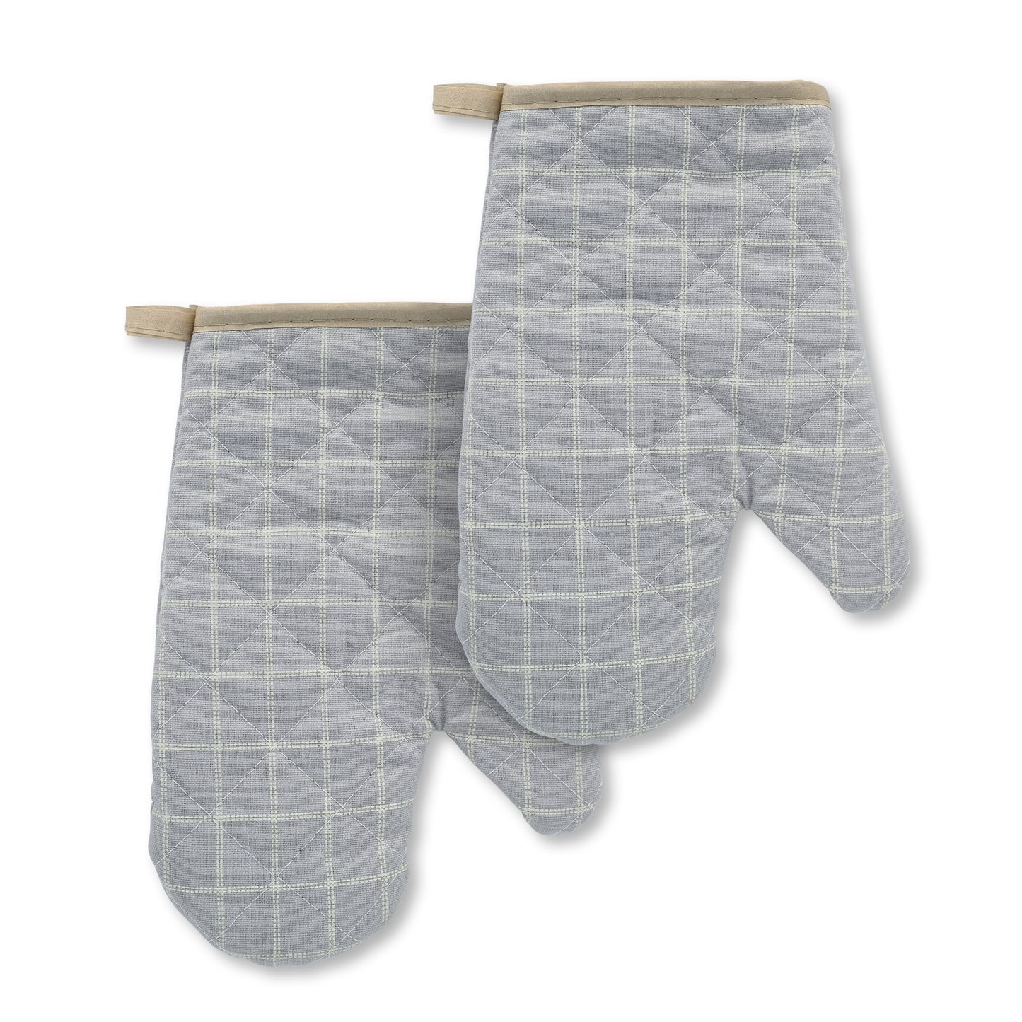 Oven Mitt and Pot Holder Set, Cotton, Square, Kitchen Heat Protection, 6.69x10.24 Inch,Blue