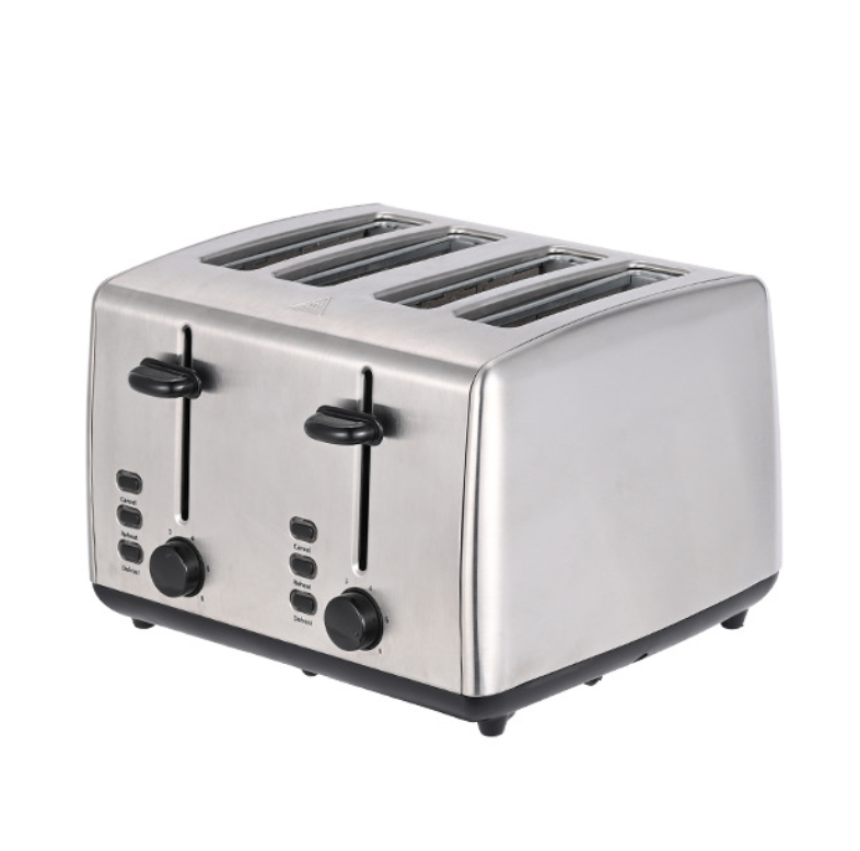 Bluebow 4-Slice Toaster, Stainless Steel, Removable Tray, Kitchen Appliances, Apartment Essentials