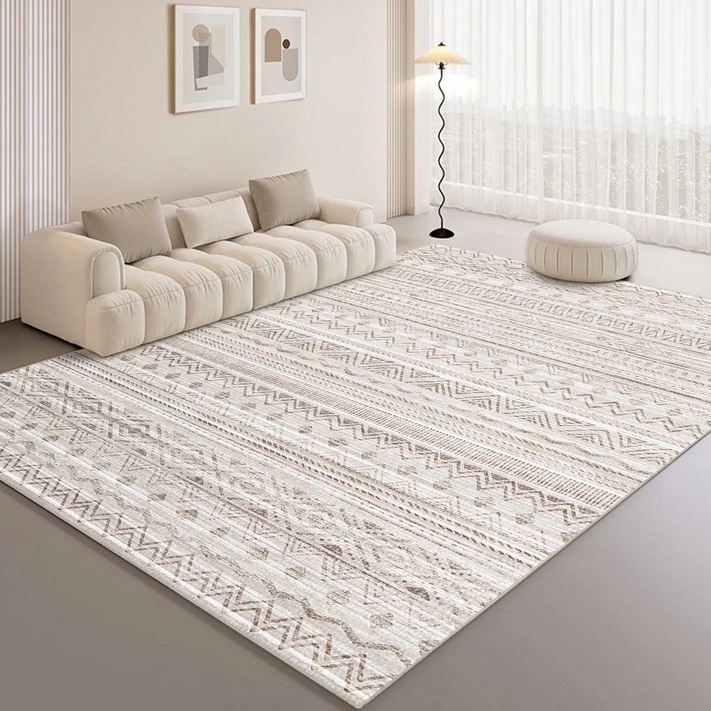 Pentantan Area Rugs, Machine Washable Living Room Rug, Soft Moroccan Indoor Carpet for Bedroom, Brown