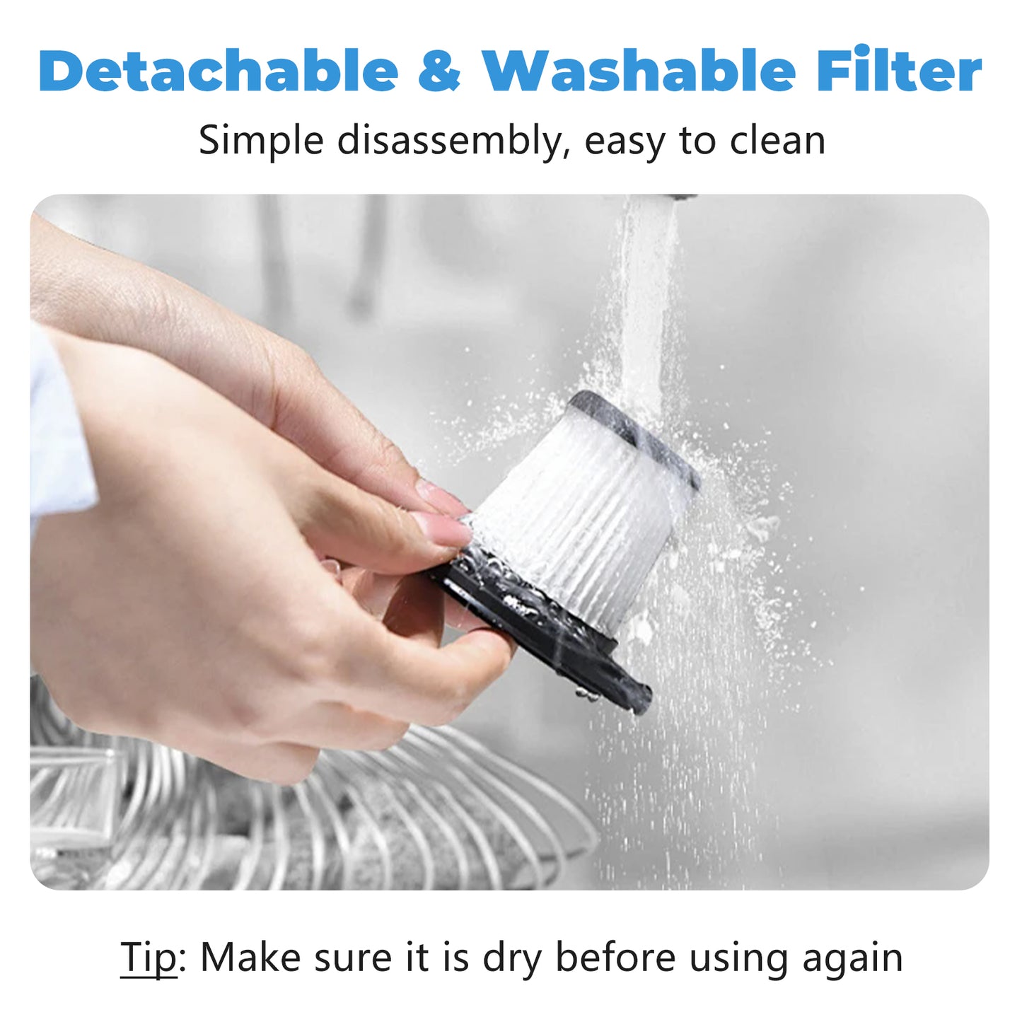 Cordless Handheld Car Vacuum, Portable Vacuum Cleaner, 12000PA Powerful Suction for Car and Pet Hair