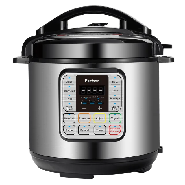 Bluebow 6.5 Quart Electric Pressure Cooker, 11-in-1 Multi Cooker Rice Cooker Slow Cooker Sauté Steamer, Stainless Steel