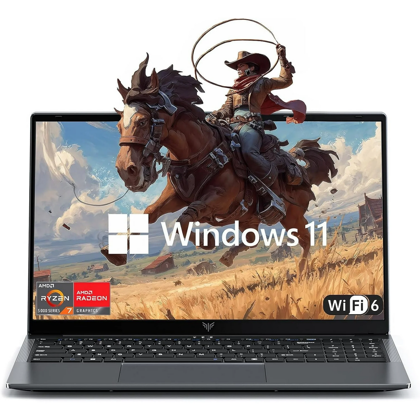 SANPTENT 16 inch 2.5K Gaming Laptop, AMD Ryzen 7-6800H, 16GB DDR5 RAM, 512GB SSD, WiFi 6, Backlit KB, Fingerprint, Win 11 Pro with Microsoft Office