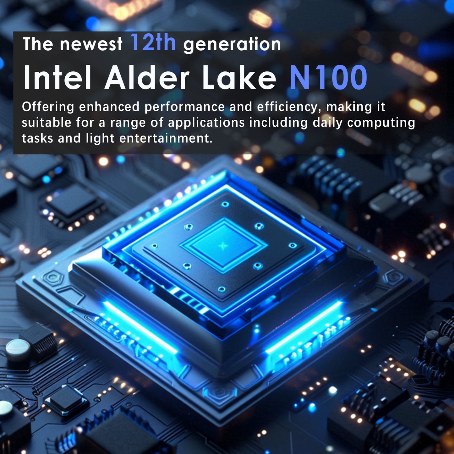 SANPTENT 17.3" Business & Student Laptop Computer, Quad-Core Intel Alder Lake N100 processor, up to 3.4GHz, 16GB RAM, 1TB SSD, Win 11 Pro with Microsoft Office