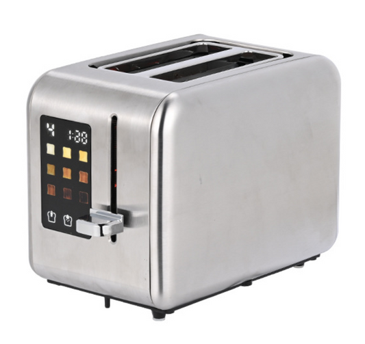 Bluebow 2-Slice Touchscreen Toaster, Stainless Steel, Removable Tray, Kitchen Appliances, Apartment Essentials