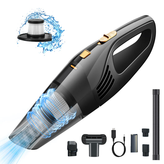 Cordless Handheld Car Vacuum, Portable Vacuum Cleaner, 12000PA Powerful Suction for Car and Pet Hair