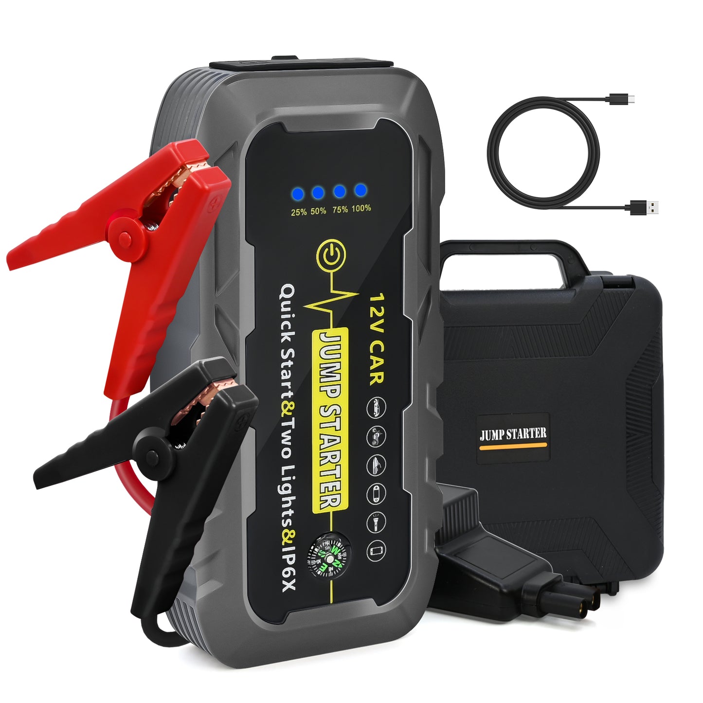 Pentantan Car Jump Starter, 3000A Portable Battery Jump Box, 12V Auto Battery Booster up to 8.0L Gas & 6.0L Diesel Engines