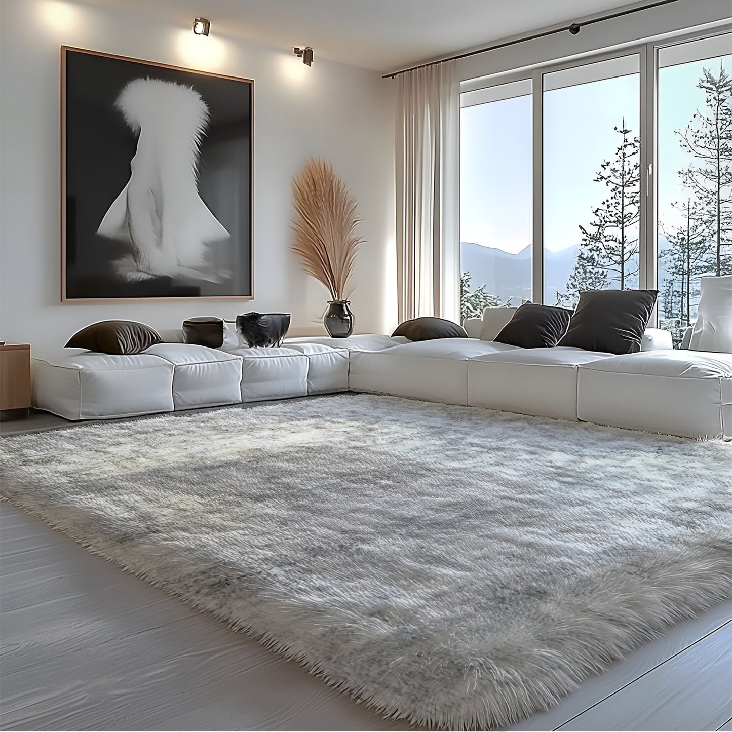 Shaggy Area Rugs, Soft Fluffy Indoor Carpet for Living Room Bedroom Decor