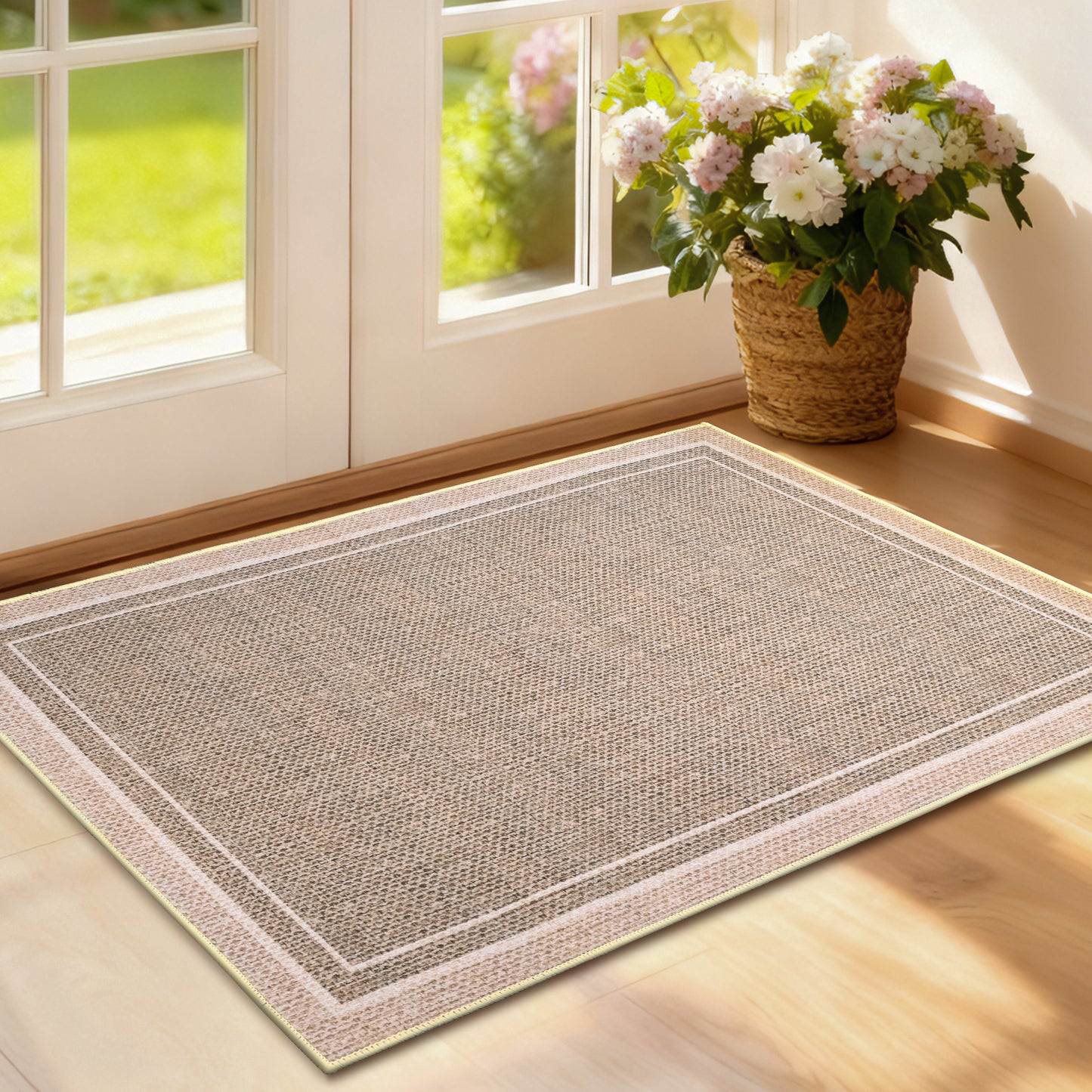 Vaparinckl Door Mat, Non Slip Front Indoor Doormat, Welcome Mat for Inside, Absorbent Rubber, Low Profile Dirt Trapper outdoor Rug For Entryway & Outside Entrance