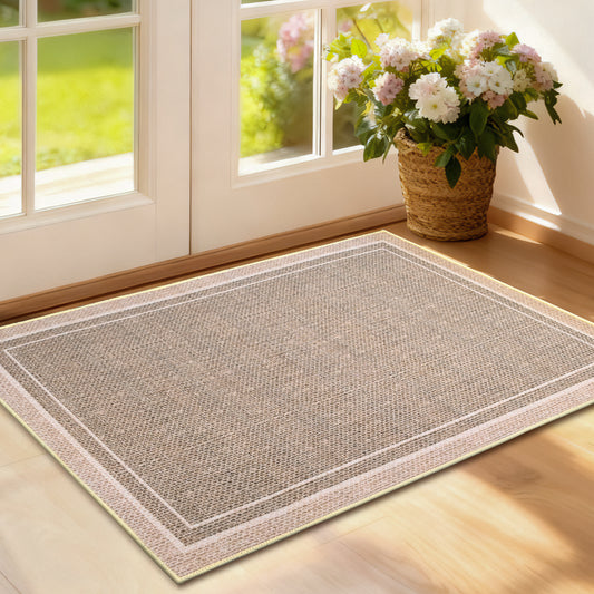 Vaparinckl Door Mat, Non Slip Front Indoor Doormat, Welcome Mat for Inside, Absorbent Rubber, Low Profile Dirt Trapper outdoor Rug For Entryway & Outside Entrance