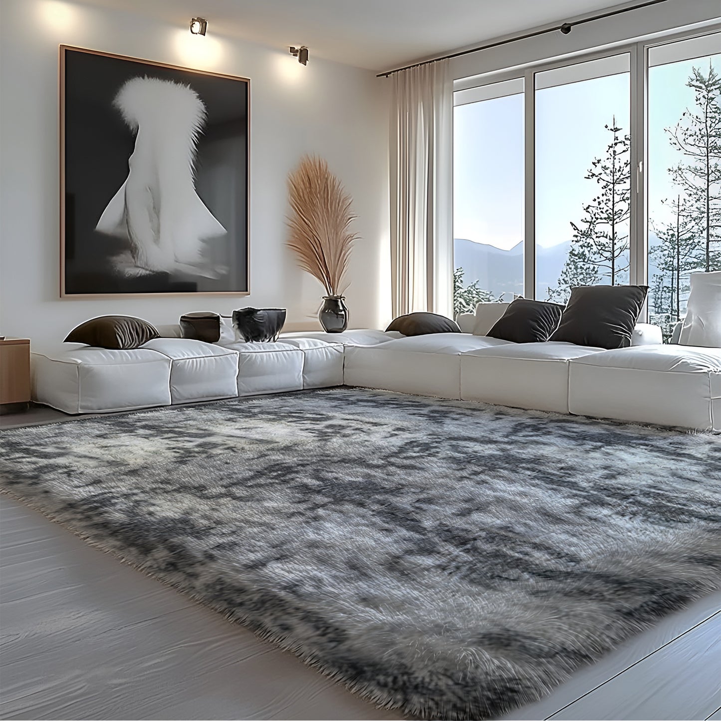 Shaggy Area Rugs, Soft Fluffy Indoor Carpet for Living Room Bedroom Decor