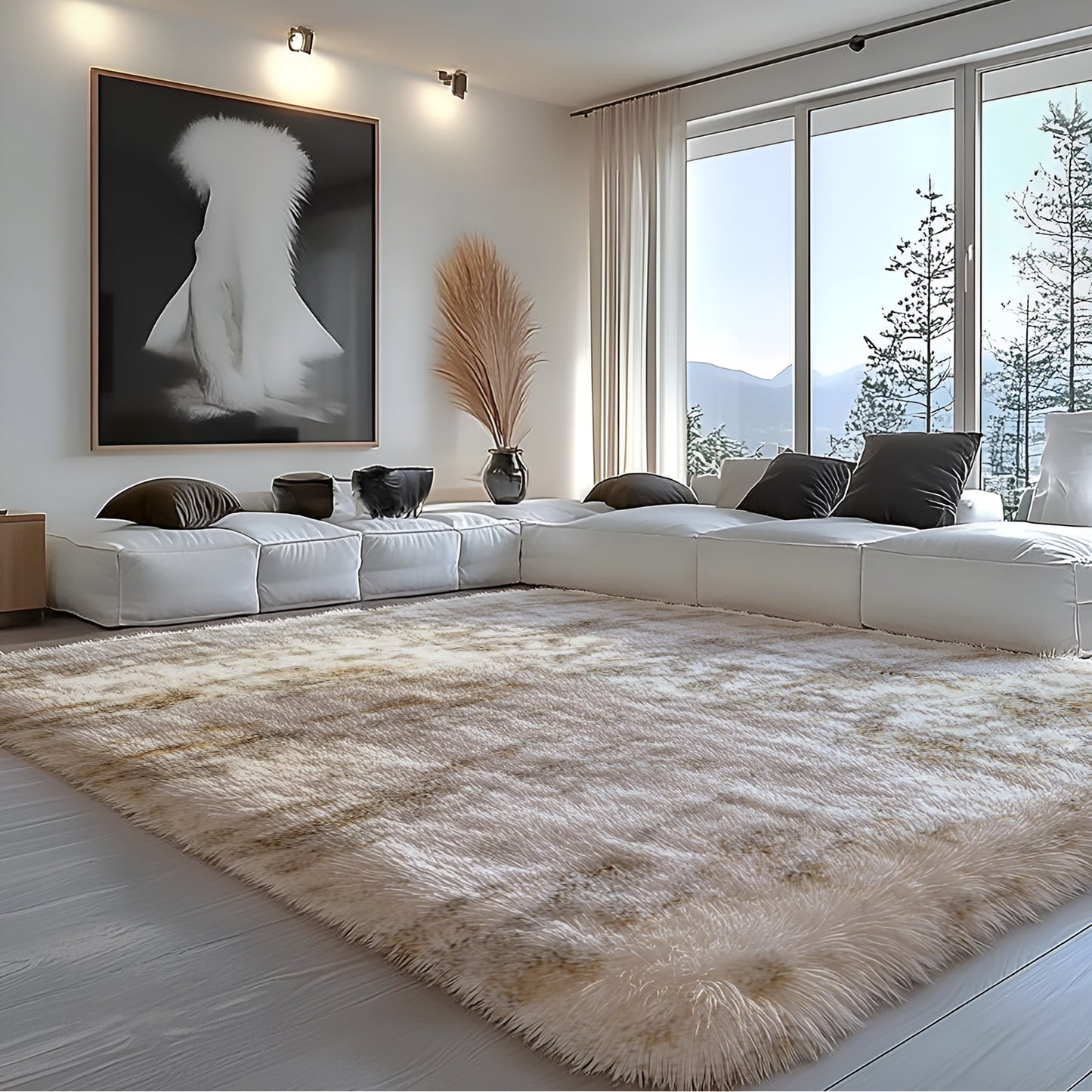 Shaggy Area Rugs, Soft Fluffy Indoor Carpet for Living Room Bedroom Decor