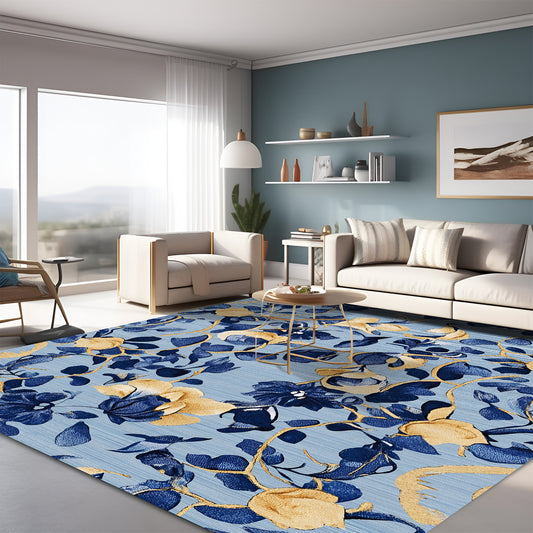 Pentantan Floral Area Rugs, Machine Washable Rug for Living Room- Soft Indoor Carpet, Low Pile for Bedroom, Dining Room, Playroom, Office