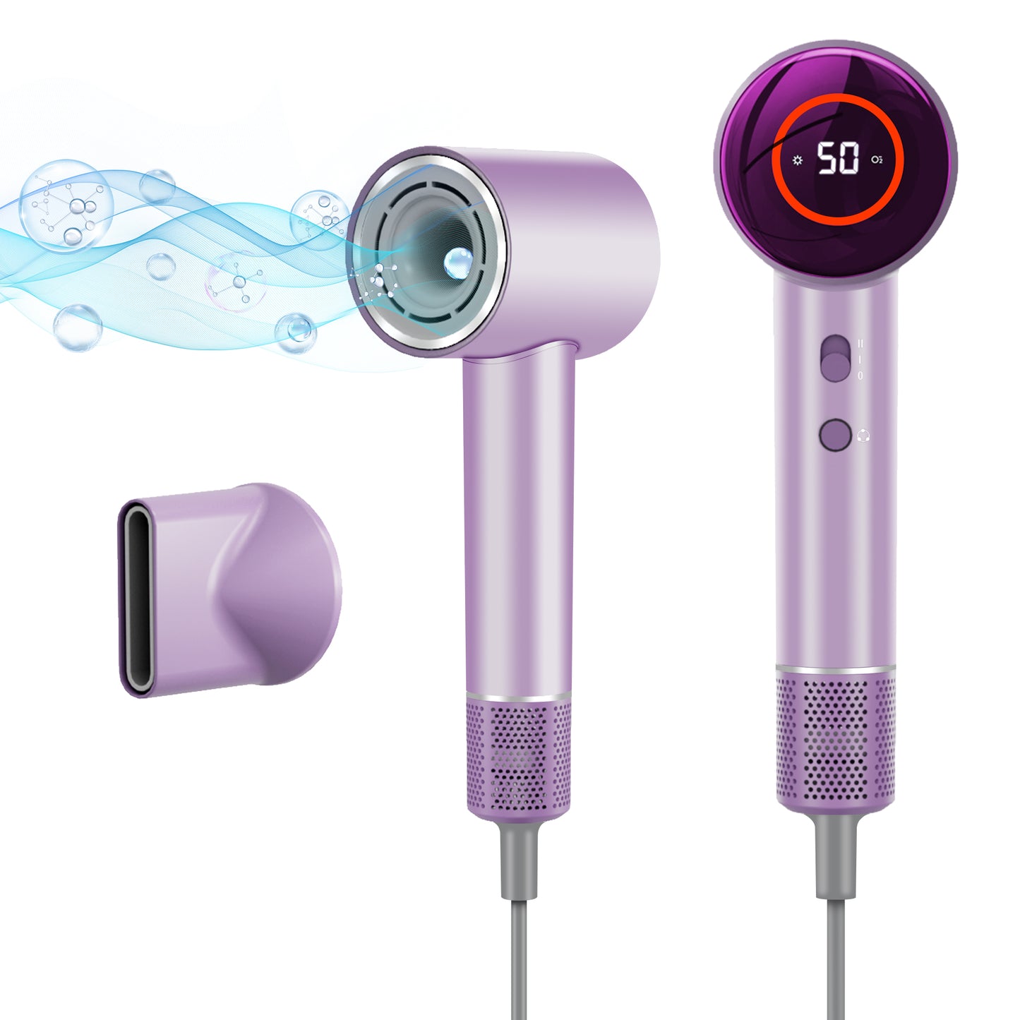 Hair Dryer, High-Speed Blow Dryer With 3 Heating Settings & 2 Speeds, 110,000 RPM Lightweight Ionic Hair Dryer, Low Noise, for Home, Travel, Salon, Gift