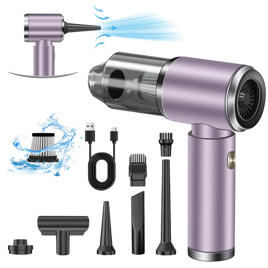 Pentantan Cordless Handheld Vacuum Cleaner, 12000PA Powerful Sutions Car Vacuum, 2 Adjustable Speeds Lightweight Mini Vacuum for Car, Keyboard, Home, Purple