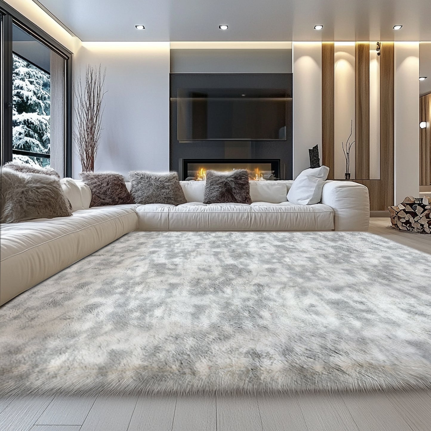 Shaggy Area Rugs, Soft Fluffy Indoor Carpet for Living Room Bedroom Decor