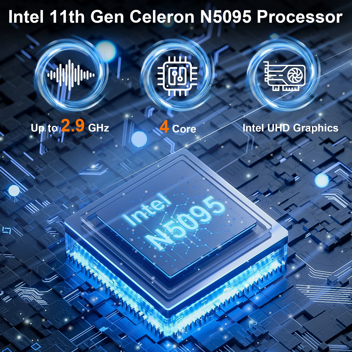 15.6" Full HD Windows 11 Pro Laptop for Office & Study, 16GB RAM 512GB SSD, Intel Celeron N5095, FingerPrint, Backlit Keyboard,Wi-Fi, HDMI, Silver