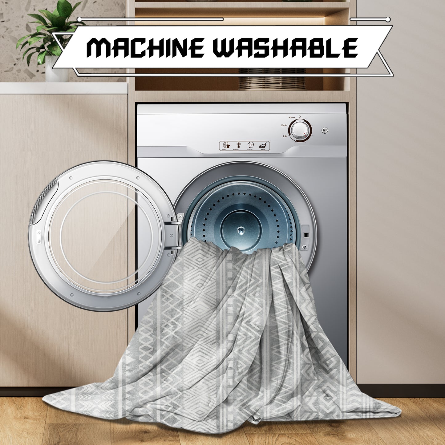 Pentantan Area Rugs 2'x3', Machine Washable Neutral Geometric Living Room Rug, Soft Moroccan Indoor Carpet for Bedroom, Gray