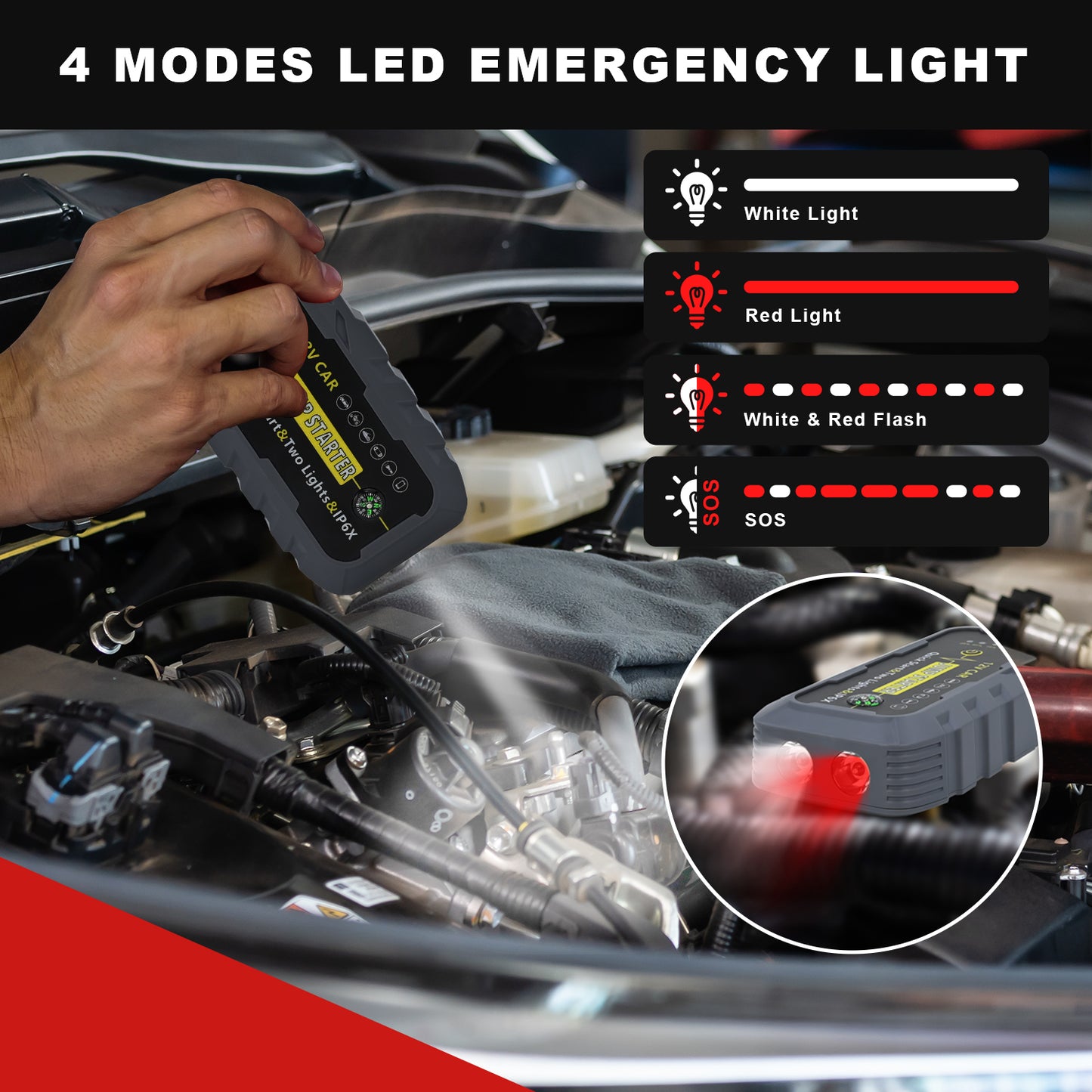 Pentantan Car Jump Starter, 3000A Portable Battery Jump Box, 12V Auto Battery Booster up to 8.0L Gas & 6.0L Diesel Engines