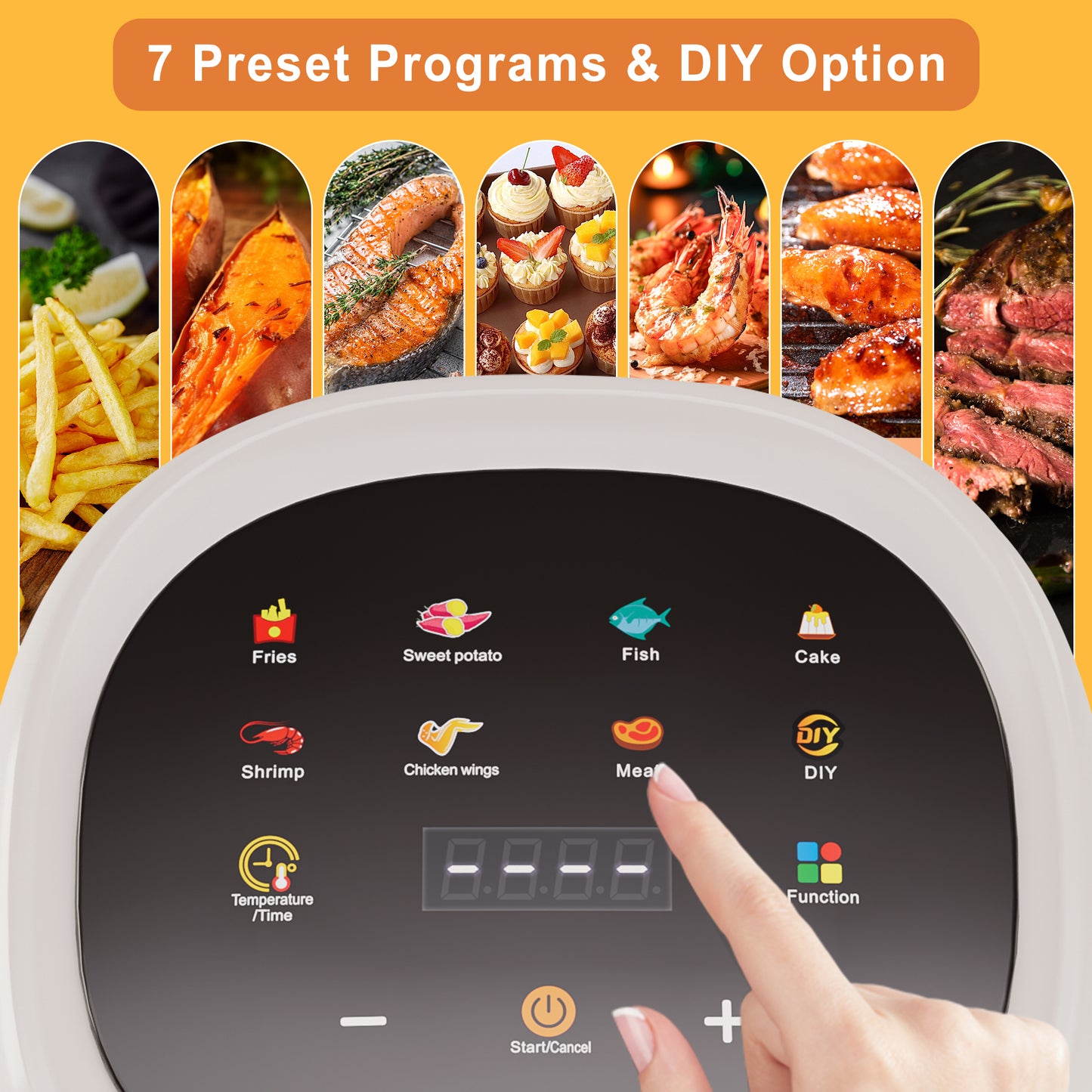 Bluebow Glass Air Fryer, 5QT Air Fryer with Viewing Glass Pot, Air Fry, Roast, Reheat, Dehydrate, Nonstick & Dishwasher Safe Basket,97% Less Oil