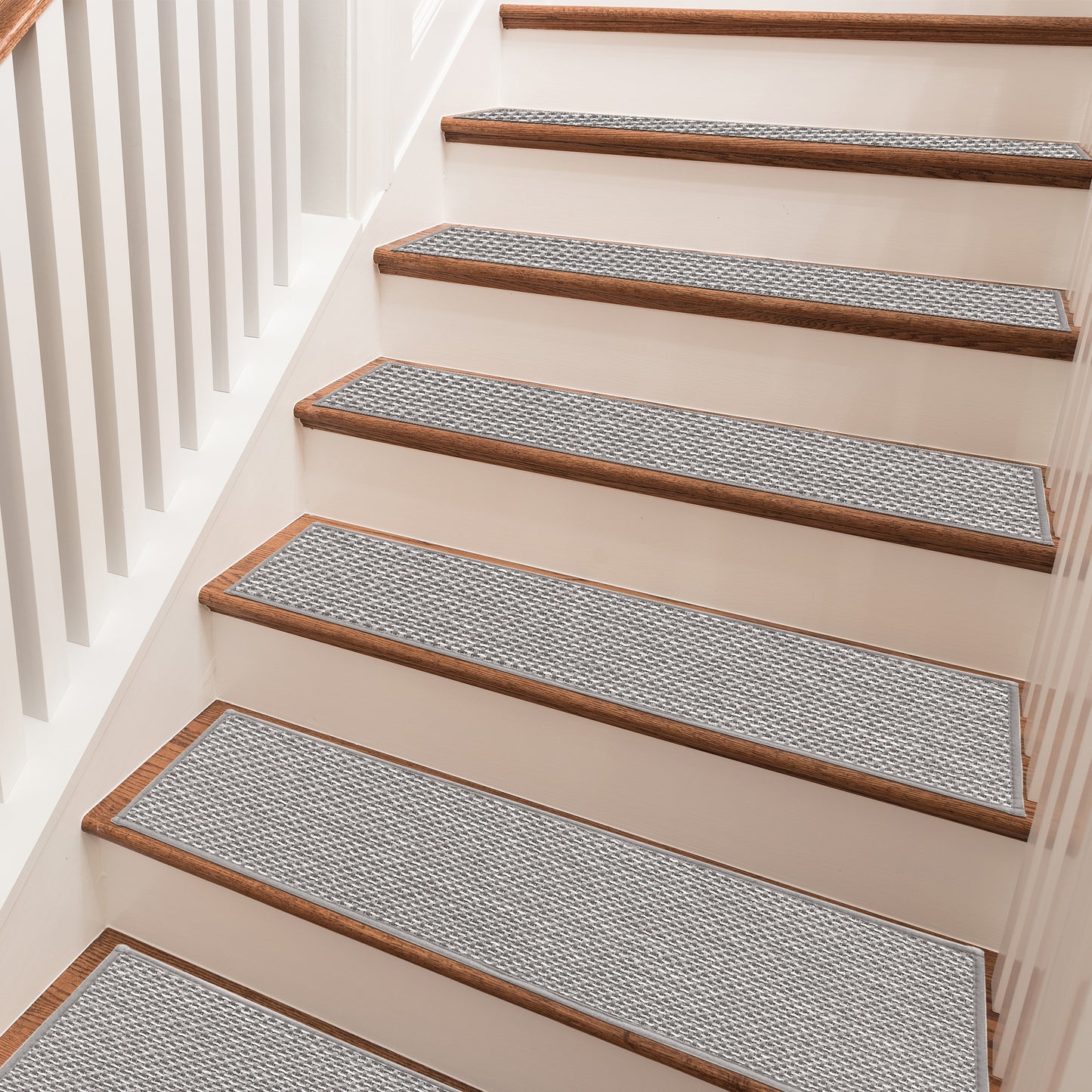 Pentantan Stair Treads for Wooden Steps, 15 Pack 8"x30" Non-Slip Stair Treads, Indoor Machine Washable Stair Runners for Elders and Pets, Beige