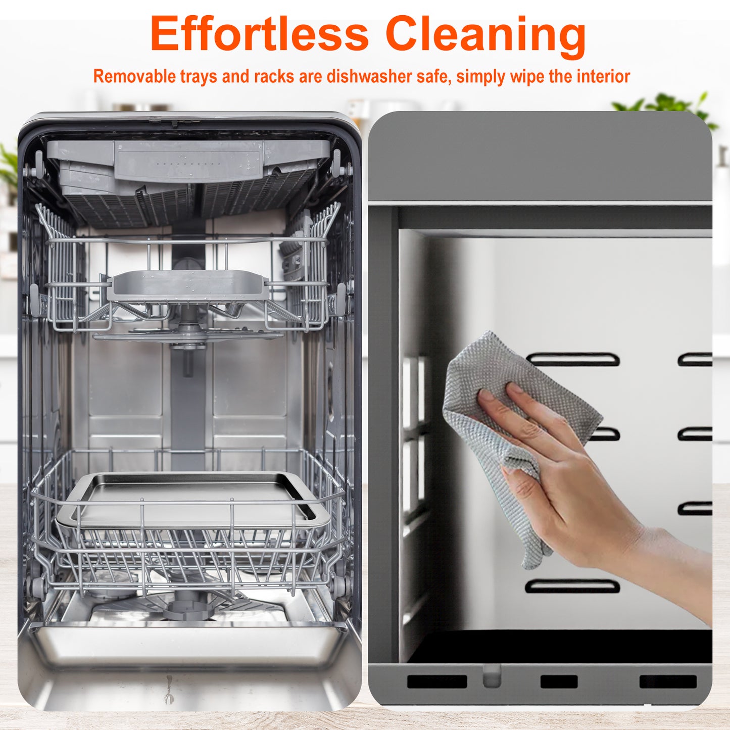 Bluebow 21QT Air Fryer Oven, 8-In-1 Multifunctional, Digital Touchscreen, Extra Large Countertop Oven for Family