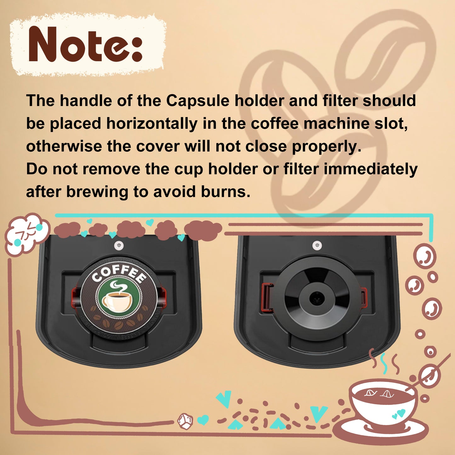 Bluebow Single Serve Coffee Maker for K Cup & Ground Coffee& Tea, Capsule Coffee Machine, 6-12oz Brew Size, Black