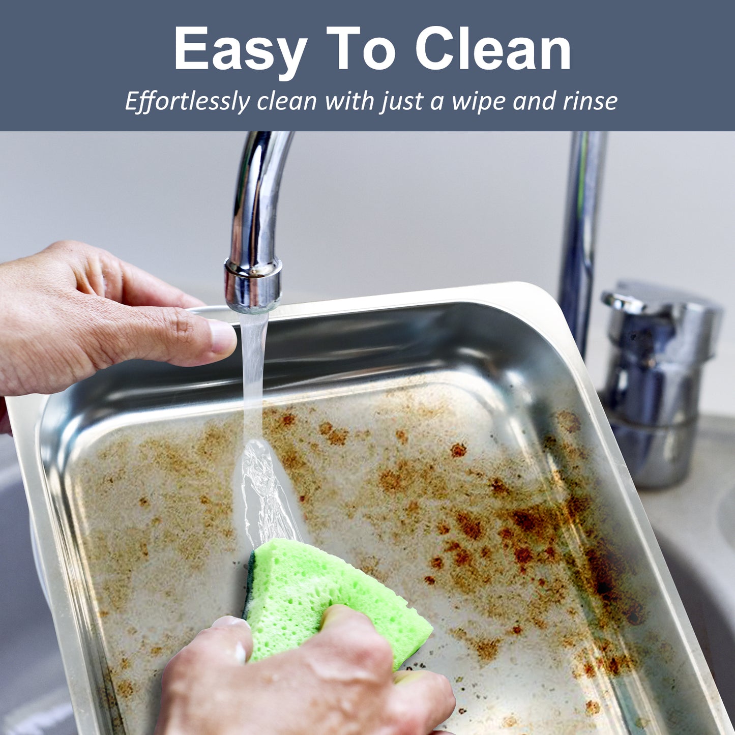 Bluebow 4 Pack Chafing Dishes for Buffet Set, Stainless Steel Catering Chafer, Serving Food Warmer with Lids, Food & Water Pans & Fuel Holders