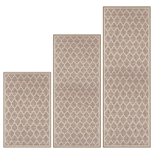 [3 Pieces] Runner Rug, Kitchen Rug Sets with Non-Slip Baking for Kitchen Floor Comfort Standing, Vintage Rugs Lightweight Mat for Hallway or Entryway(20"x32"+20"x47"+20"x59")