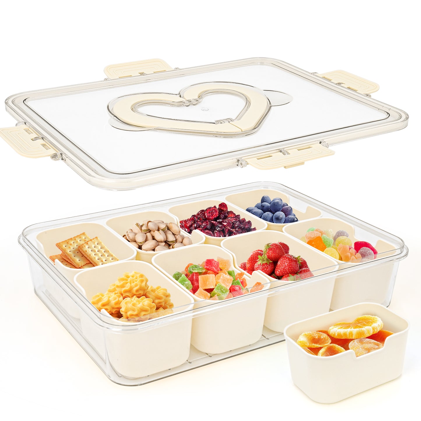 Divided Serving Tray with 8 Compartment