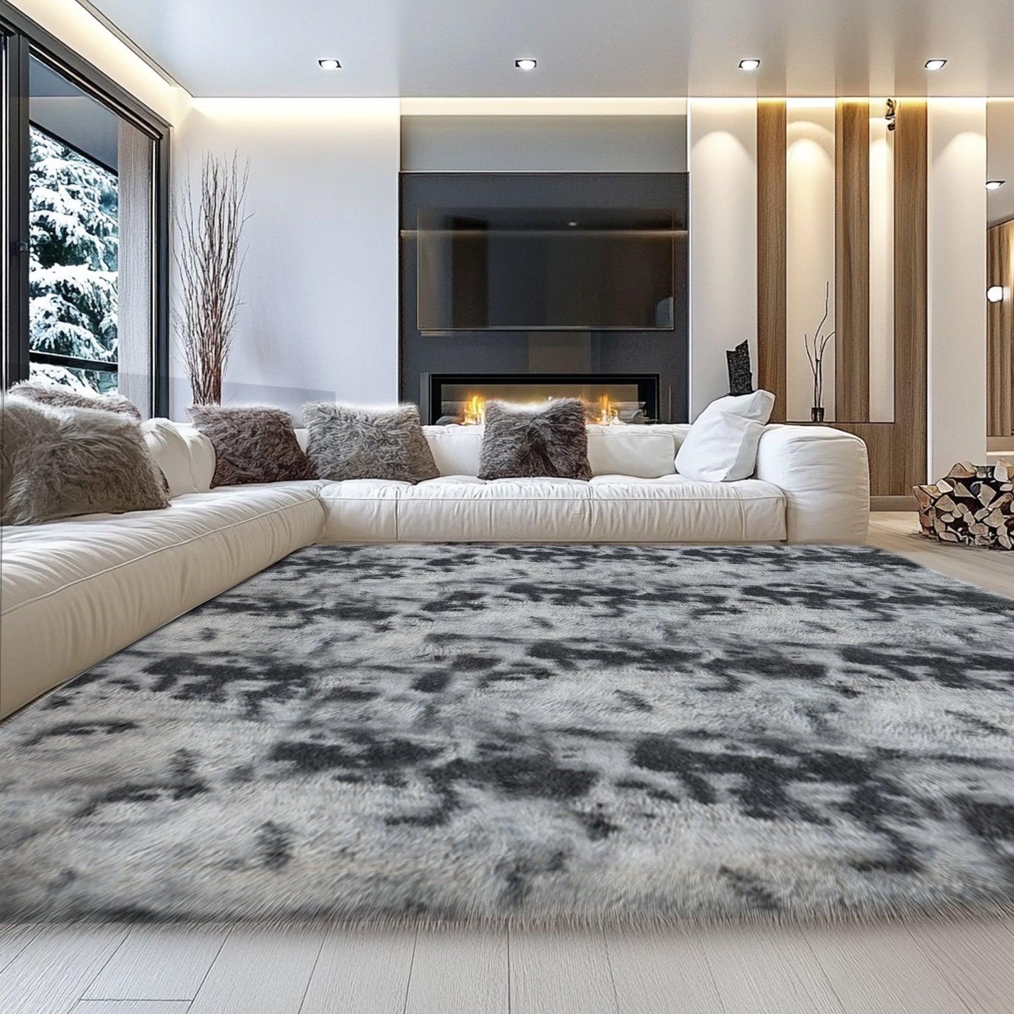 Shaggy Area Rugs, Soft Fluffy Indoor Carpet for Living Room Bedroom Decor