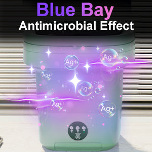 Pentantan 12L Portable Washing Machine, Mini Foldable Washer for Apartment, RV, Travel, Green