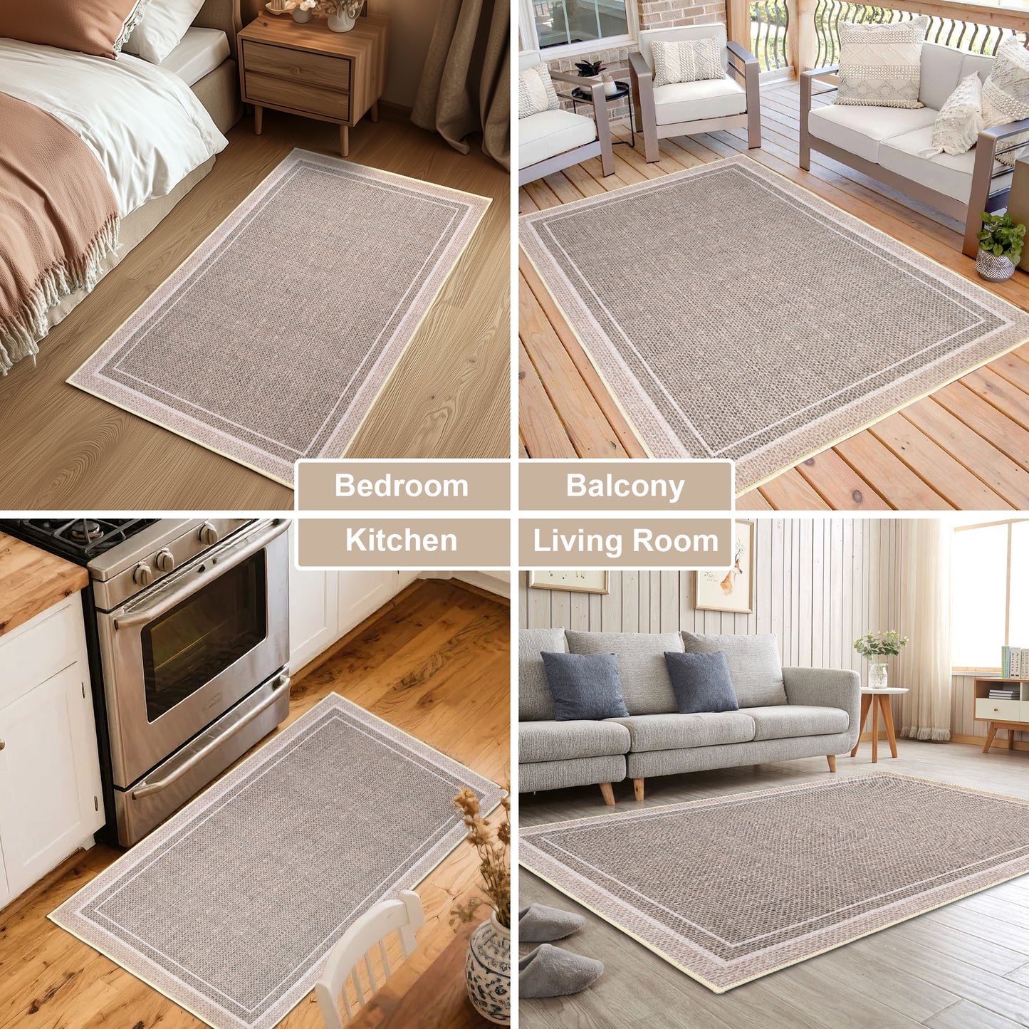 Vaparinckl Door Mat, Non Slip Front Indoor Doormat, Welcome Mat for Inside, Absorbent Rubber, Low Profile Dirt Trapper outdoor Rug For Entryway & Outside Entrance