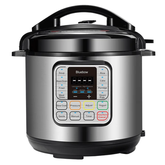 Bluebow 6.5 Quart Electric Pressure Cooker, 11-in-1 Multi Cooker Rice Cooker Slow Cooker Sauté Steamer, Stainless Steel