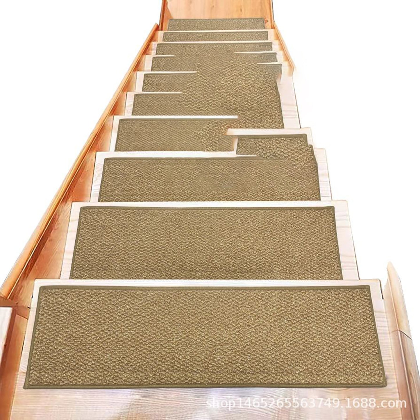 Stair Treads 15 Pack 8"x30" for Wooden Steps Braid Weave Non-Slip Staircase